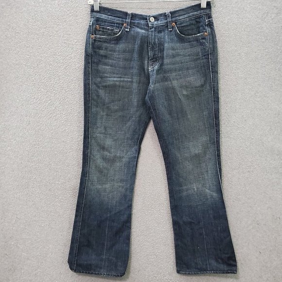 7 For All Mankind Women Jeans 30 Denim Bootcut‎ Pockets Mid Rise 28" Inseam READ - Picture 1 of 11